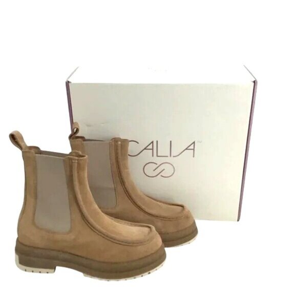 CALIA  By Carrie Underwood SAMIE Moc Toe Boots NWT Tan Winter Size 7 - Picture 2 of 7